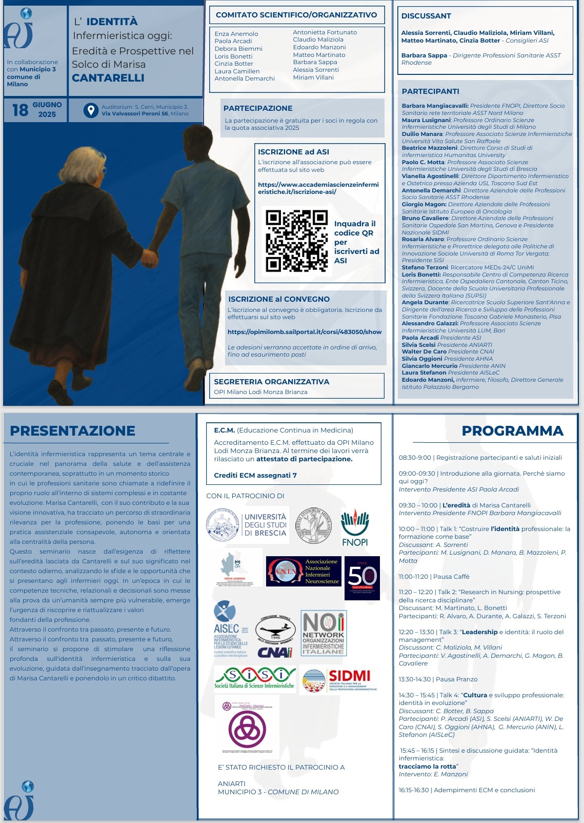 Milano 18 giugno 2025: L’identità Infermieristica oggi: Eredità e Prospettive nel Solco di Marisa Cantarelli